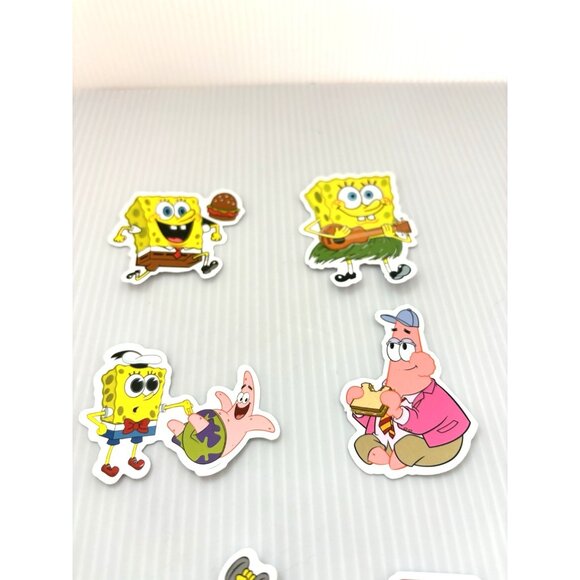 SpongeBob SquarePants 6pc Vinyl Stickers Lot Cartoon Water Bottle Laptop Decals - Picture 3 of 4